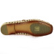 Coco abricot Ballerines cuir tresse platine