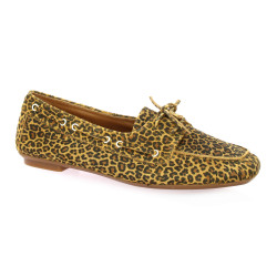 Reqins Mocassins cuir velours camel
