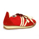 Reqins Baskets cuir velours rouge