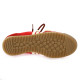 Reqins Baskets cuir velours rouge