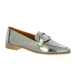 Coco abricot Mocassins cuir laminé champagne