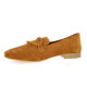 Coco abricot Mocassins cuir velours cognac