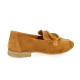 Coco abricot Mocassins cuir velours cognac