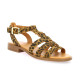 We do Nu pieds cuir velours leopard