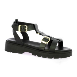 We do Nu pieds cuir noir