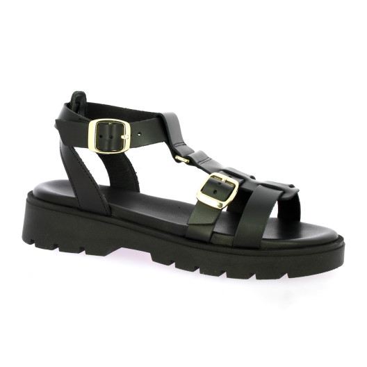 We do Nu pieds cuir noir