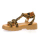 We do Nu pieds cuir velours leopard