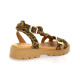 We do Nu pieds cuir velours leopard