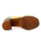18+ Nu pieds cuir velours camel