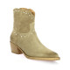 Pao Boots cuir velours taupe