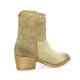 Pao Boots cuir velours taupe