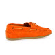 Belang Mocassins cuir velours orange
