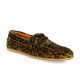 Belang Mocassins cuir velours leopard fonce