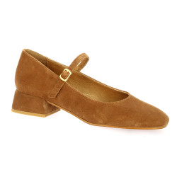 Pao Babies cuir velours camel
