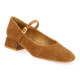 Pao Babies cuir velours camel