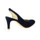 Pao Escarpins cuir velours marine