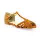 Pao Nu pieds cuir velours cognac