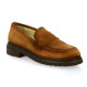 Pao Mocassins cuir velours cognac