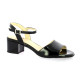 Pao Nu pieds cuir vernis noir