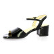 Pao Nu pieds cuir vernis noir