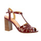 Costa Nu pieds cuir vernis bordeaux