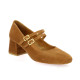 Pao Babies cuir velours camel