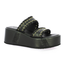 Spaziozero Mules cuir noir