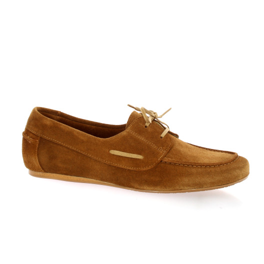 Pao Mocassins cuir velours cognac