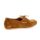 Pao Mocassins cuir velours cognac