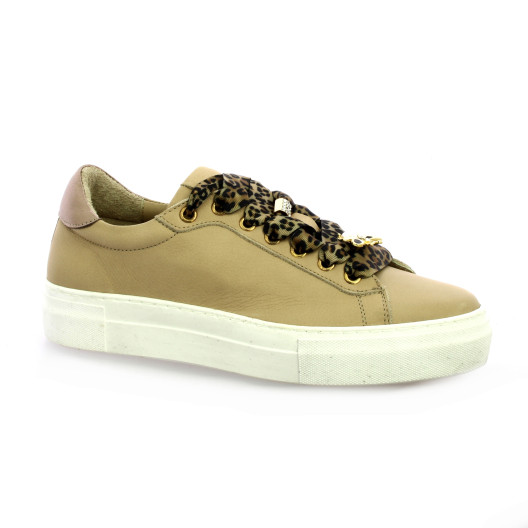 Step Baskets cuir camel
