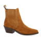 So send Boots cuir velours cognac