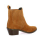 So send Boots cuir velours cognac