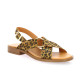 We do Nu pieds cuir velours leopard