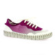 Fabiolas Baskets cuir velours fushia