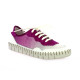 Fabiolas Baskets cuir velours fushia