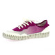 Fabiolas Baskets cuir velours fushia