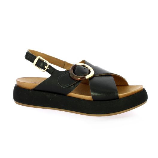 Inuovo Nu pieds cuirnoir