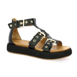 Inuovo Nu pieds cuirnoir