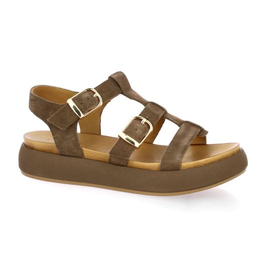 Inuovo Nu pieds cuir veloursmarron