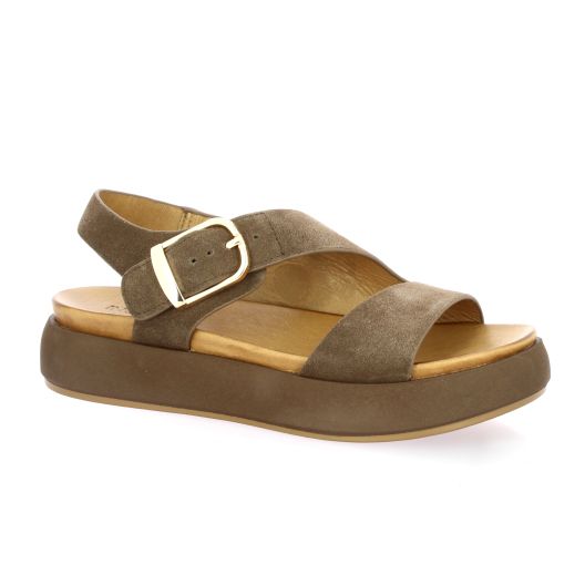 Inuovo Nu pieds cuir veloursmarron