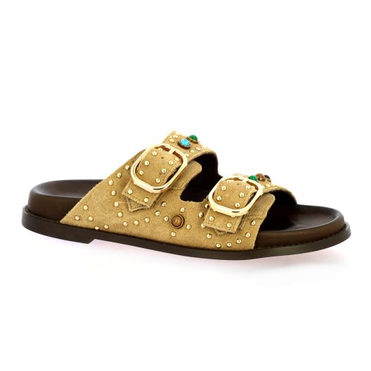 Inuovo Nu pieds cuir velourscamel