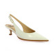 Pao Escarpins cuir vernis blanc
