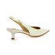 Pao Escarpins cuir vernis blanc