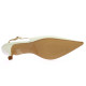 Pao Escarpins cuir vernis blanc