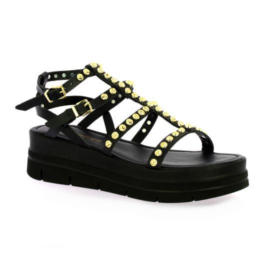 18+ Nu pieds cuirnoir