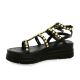 18+ Nu pieds cuirnoir