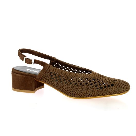 Reqins Ballerines crochetmarron