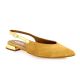 Reqins Ballerines cuir velourscamel/or