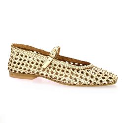 Reqins Ballerines cuir laminéplatine