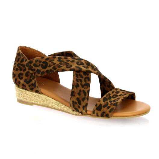 We do Nu pieds cuir veloursleopard